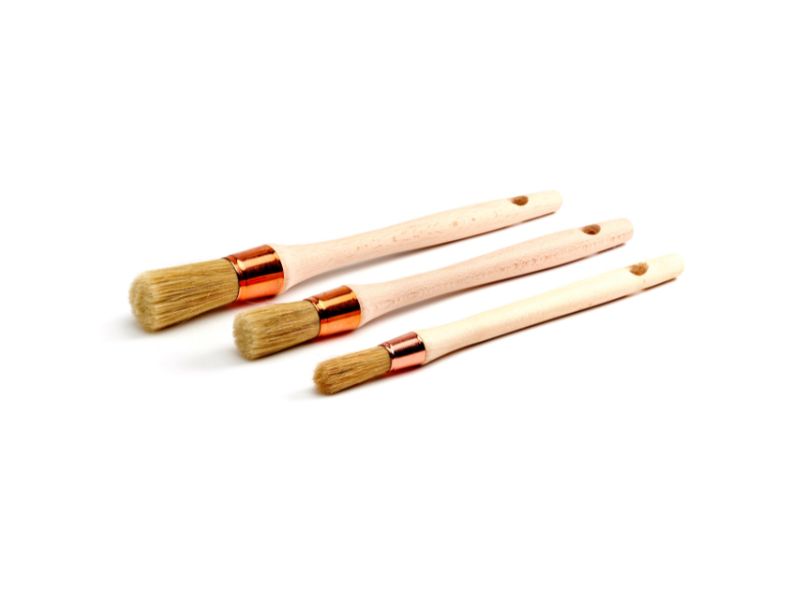Lot Pinceaux de pouce - Brosse ronde soie blanche - Peinture rénovation volets moulure plinthe – Image 5