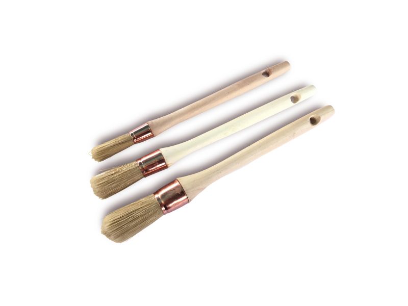 Lot Pinceaux de pouce - Brosse ronde soie blanche - Peinture rénovation volets moulure plinthe – Image 6