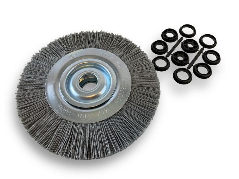 Brosse Circulaire touret Nylon | Abrasif grain 120 | Ø 250 mm | 1 à 3 rangs