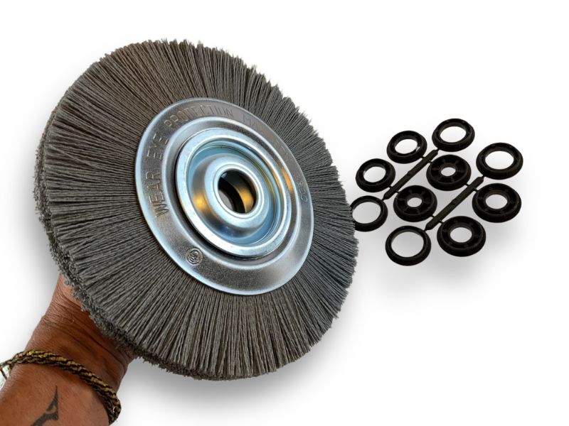 Brosse Circulaire touret Nylon | Abrasif grain 120 | Ø 250 mm | 1 à 3 rangs – Image 2