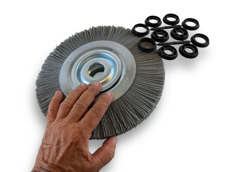 Brosse Circulaire touret Nylon | Abrasif grain 120 | Ø 250 mm | 1 à 3 rangs – Image 4