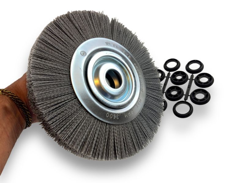 Brosse Circulaire touret Nylon | Abrasif grain 80 | Ø 250 mm | 1 à 3 rangs – Image 2