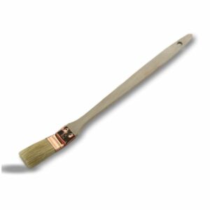 Lot de 3 pinceaux radiateurs standard | Plat tête coudée | Garnissage soie blanche