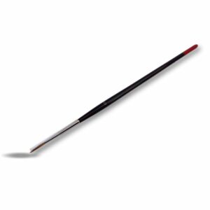 Lot de 10 pinceaux ronds aquarelle martre Kolinsky pure | Virole laiton nickelé - Court rouge n° 0, A l'unité