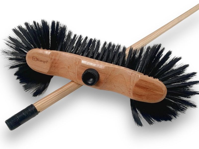 Balai demi tête fibres PET noires | Sortie 60 mm | Haute qualité KAROP'S – Image 2