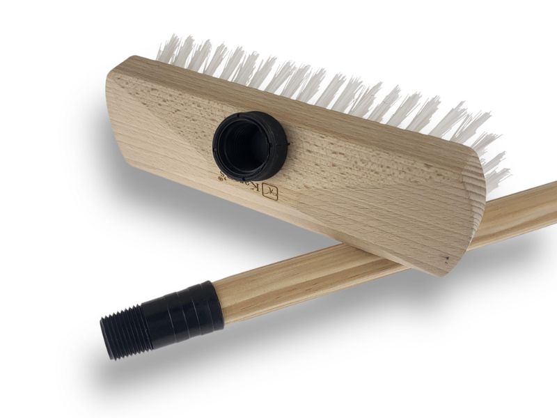 Balai brosse lave-pont Nylon blanc | Sortie 30 mm | Haute qualité KAROP'S – Image 2