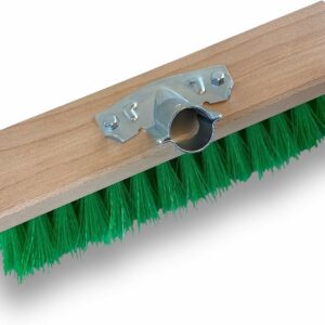 Balai de jardinage cantonnier 32 cm en fibre synthétique verte ondulé - quantite-x1, Sans manche