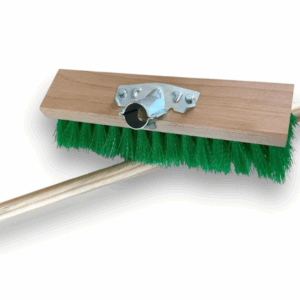 Balai de jardinage cantonnier 32 cm en fibre synthétique verte ondulé