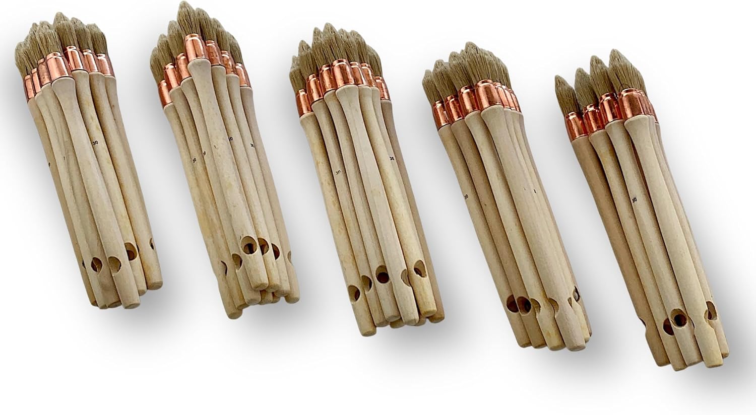 Lot de 50 pinceaux à rechampir | Différents diamètres – Image 3
