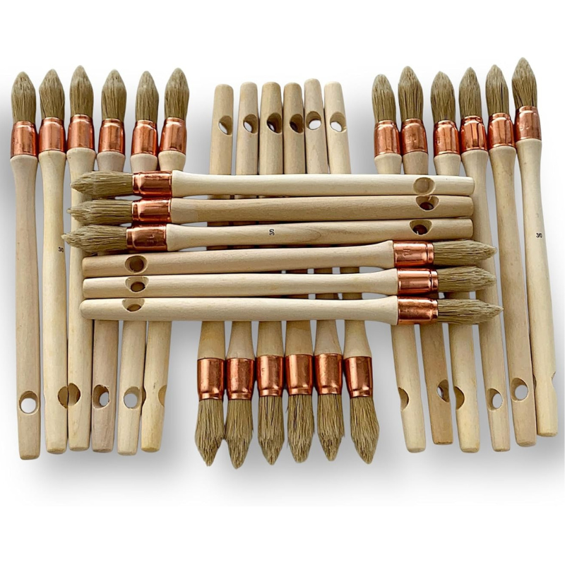 Lot de 24 pinceaux à rechampir | Différents diamètres